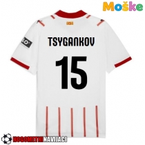 Moške Nogometnih dresov Girona Viktor Tsyhankov #15 Domači 2025-26 Kratki rokavi